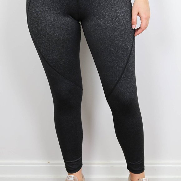 BLX THE LABEL - FEARLESS V-WAIST LEGGINGS IN CHARCOAL - Picture 3 of 4